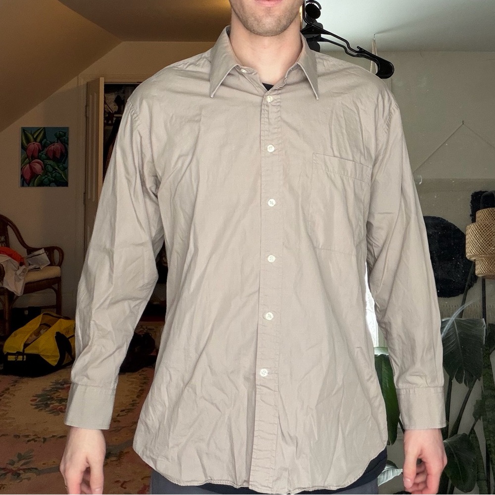 Christian Dior Men's Beige Button Down